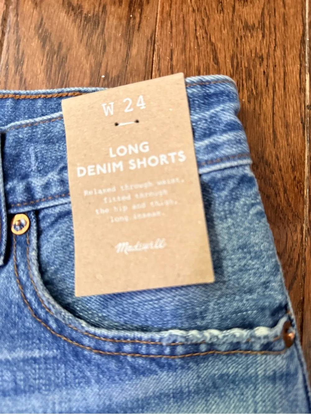 Madewell Women’s Long Denim Shorts NWT